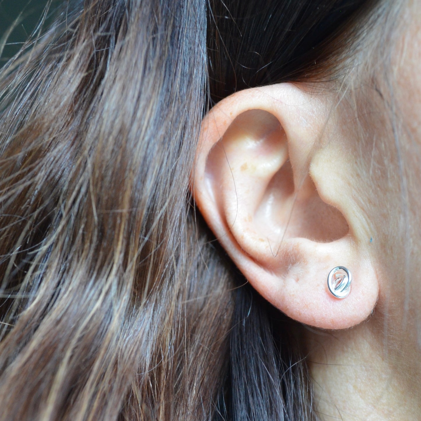 Sterling silver twist studs