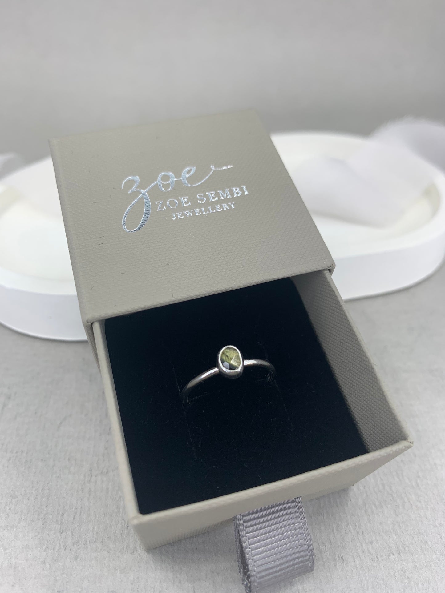 Tourmaline sterling silver ring