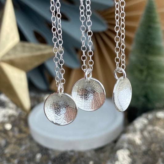 Leaf print pendant
