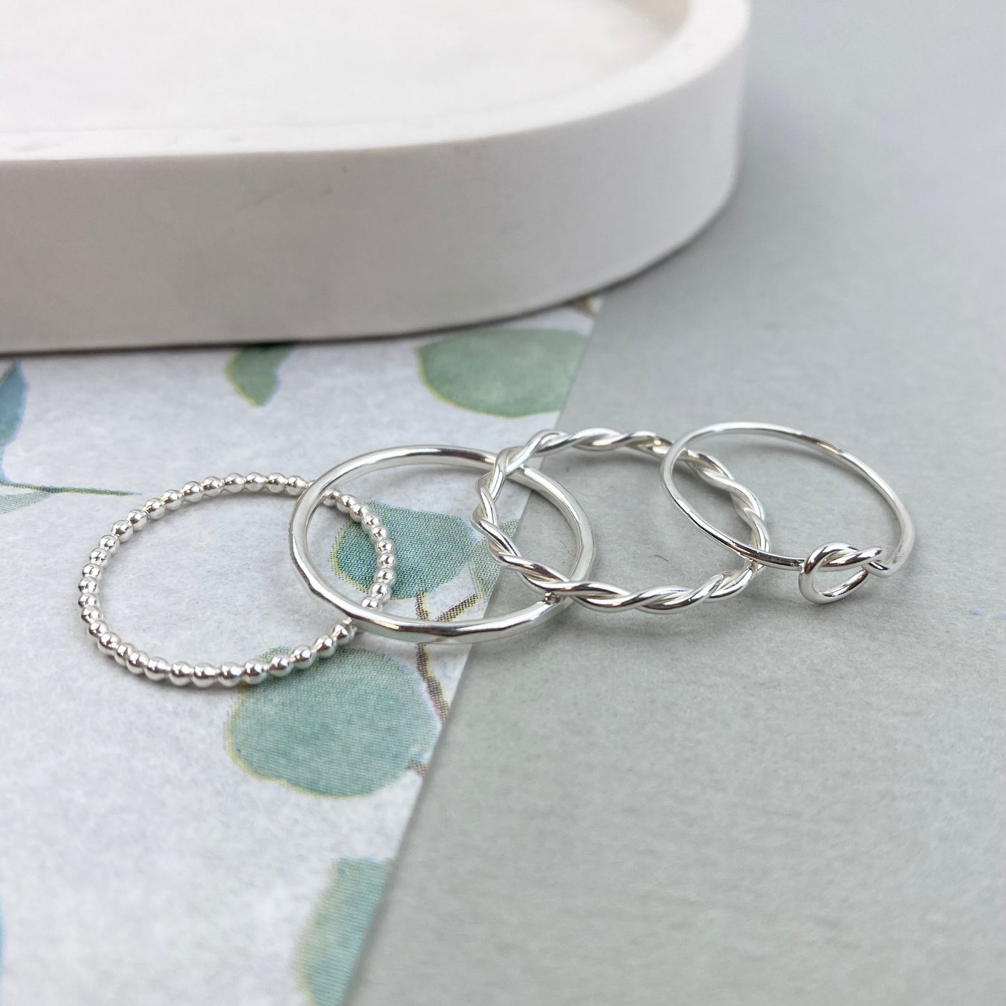 The Farthing Stacking Ring - stackable hand twisted sterling silver ring