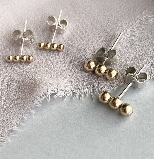 The Crown Beaded Stud Earrings