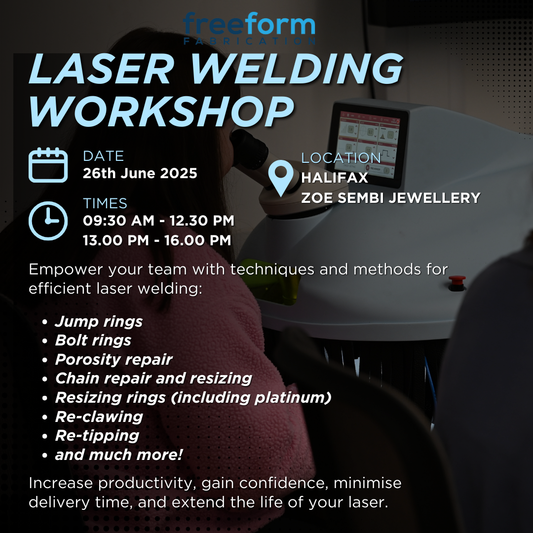Freeform Laser Welding Masterclass - For Jewellery professionals Morning Session