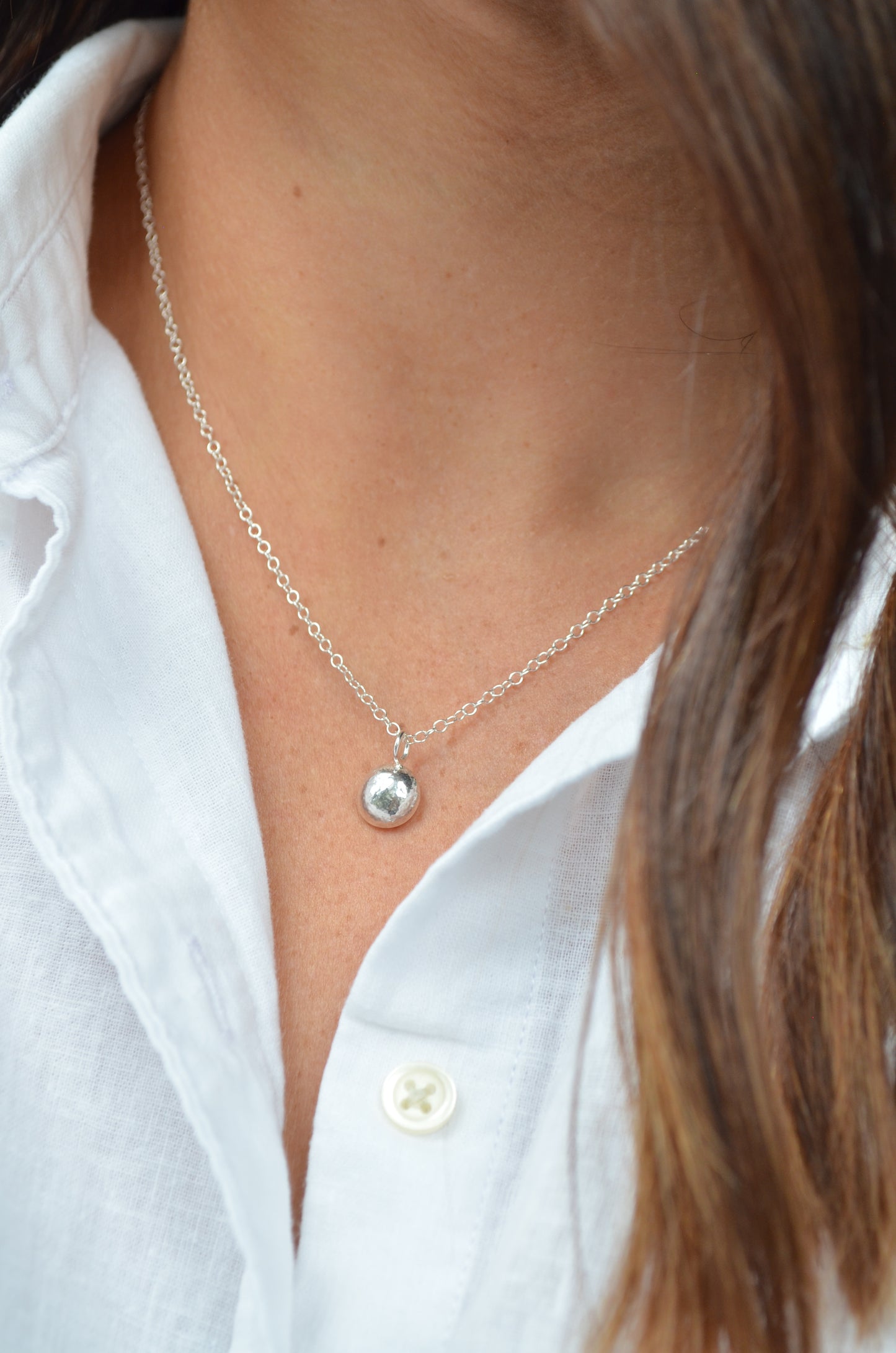 The Penny Charm necklace- sterling silver and 22ct gold vermeil charms on a trace chain necklace