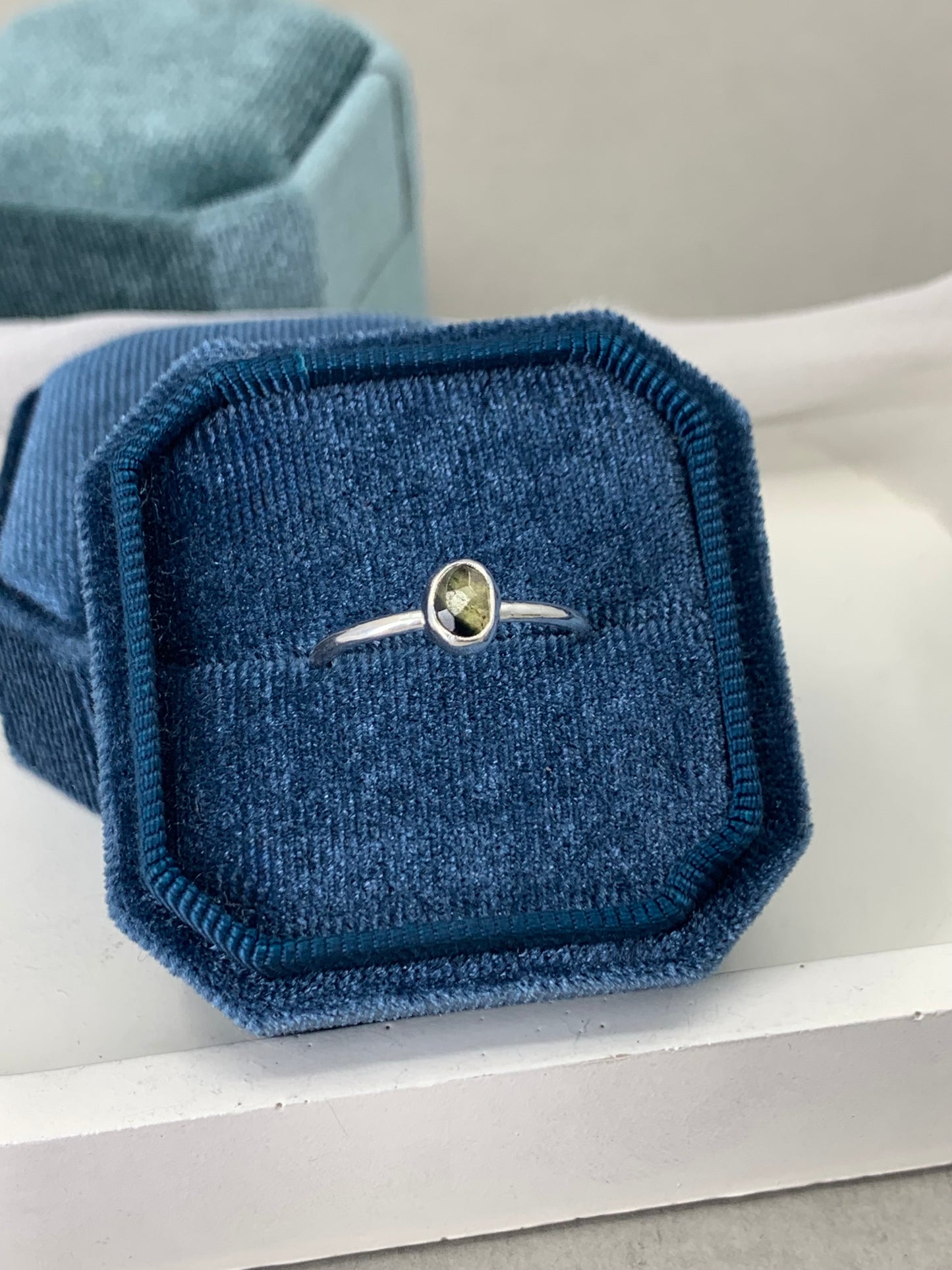 Tourmaline sterling silver ring