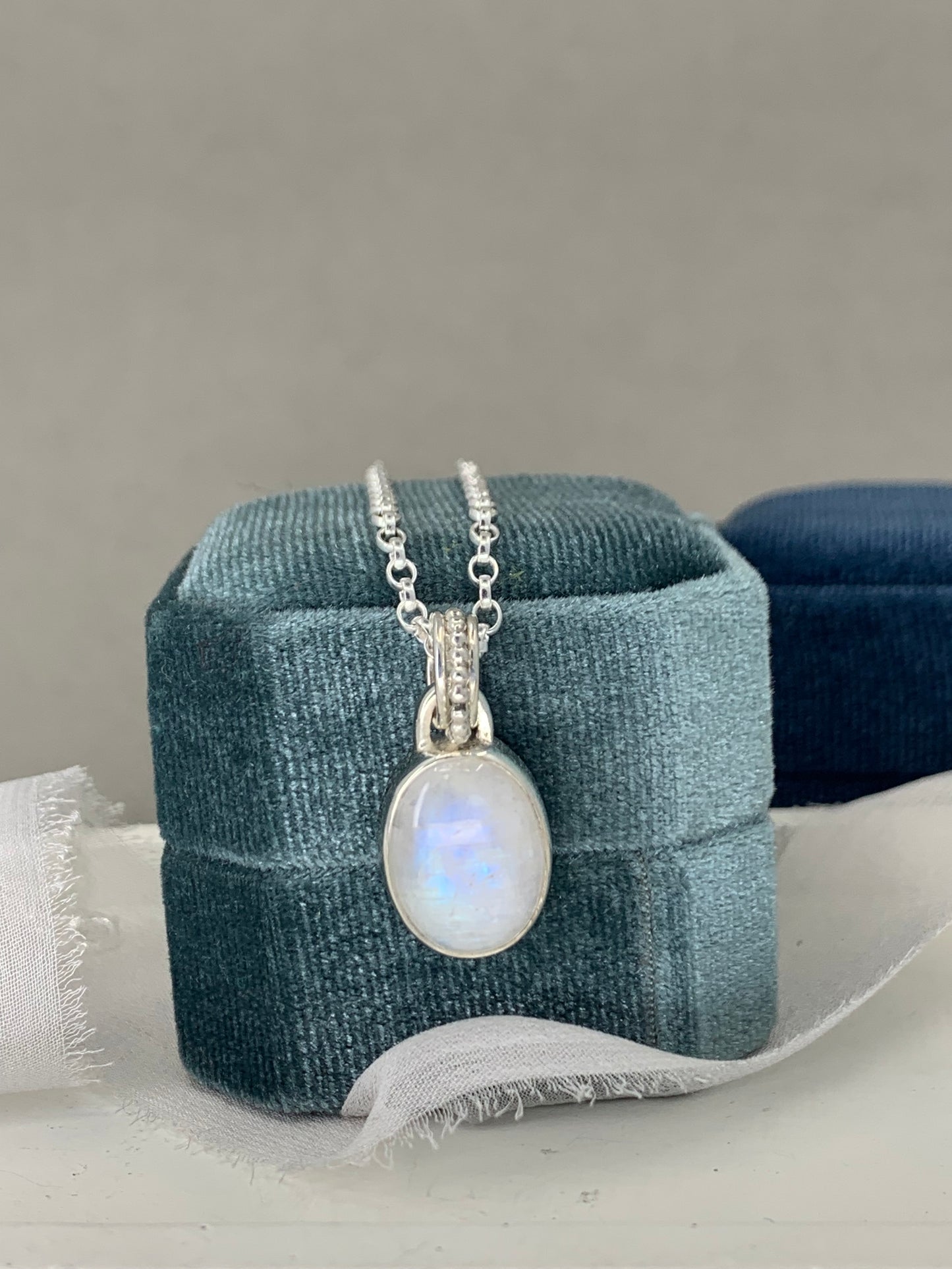 Moonstone silver pendant