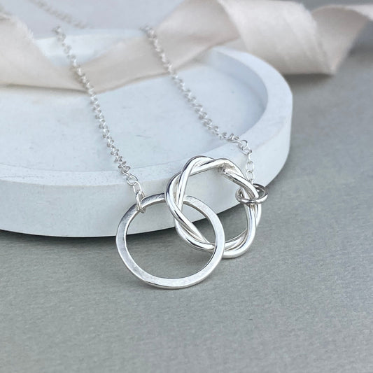 The Farthing Personalised Necklace - personalised interlinking hoops - hand stamped monogram and name necklace gift