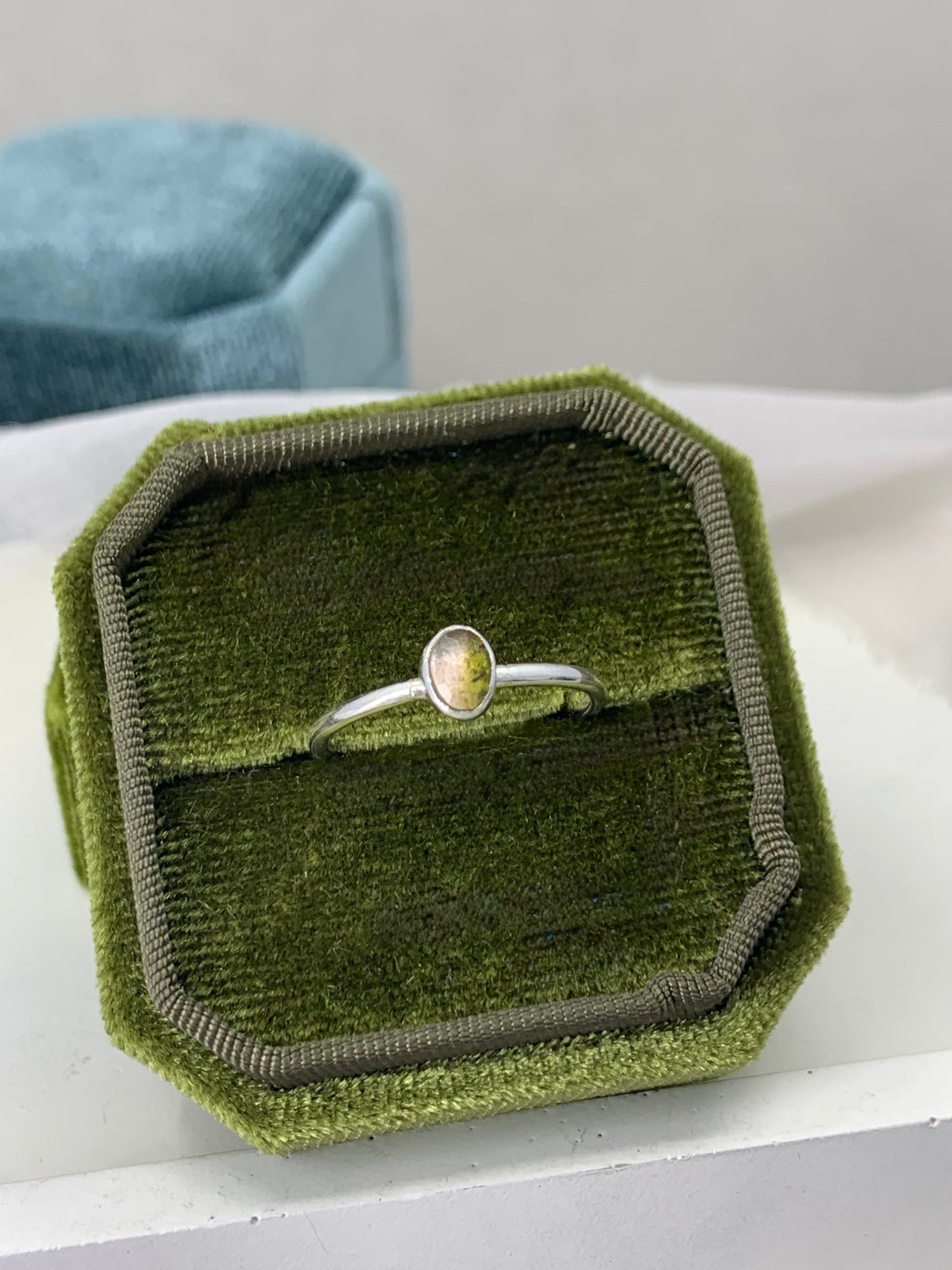 Tourmaline sterling silver ring