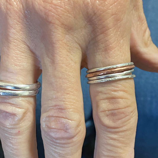 Silver Stacking Rings Workshop -Thursday 6th February 2025 6pm-9pm
