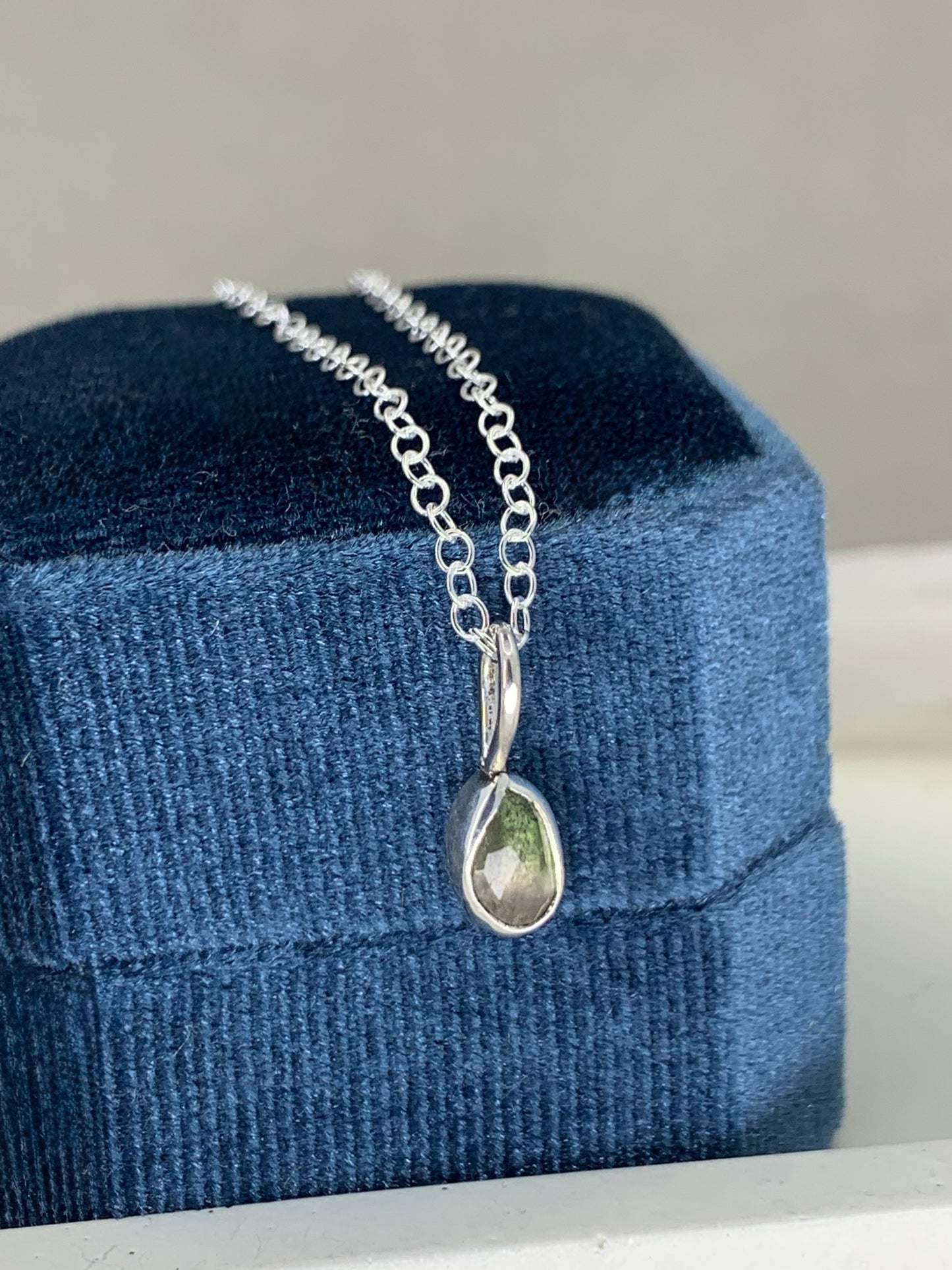 Tourmaline sterling silver pendant