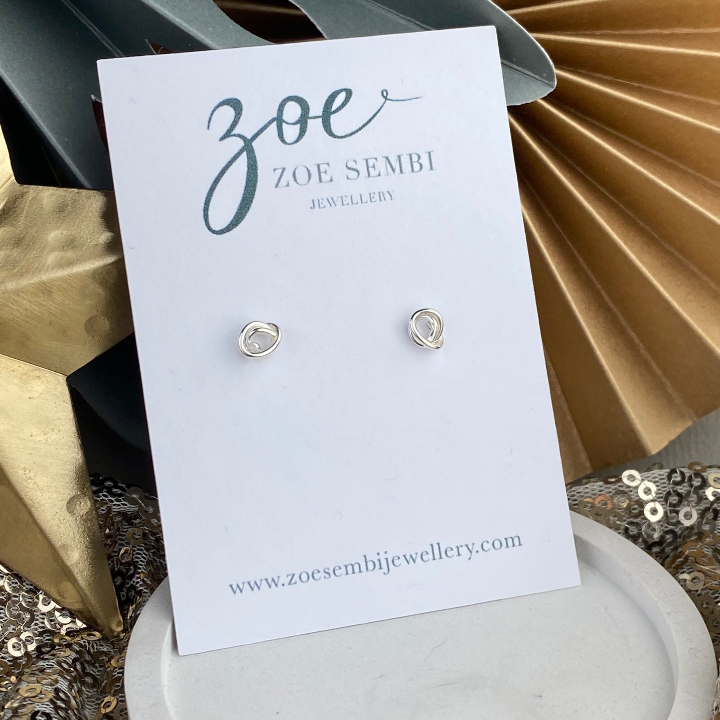 Day 1 - 5 Days of Christmas - sterling silver twist studs