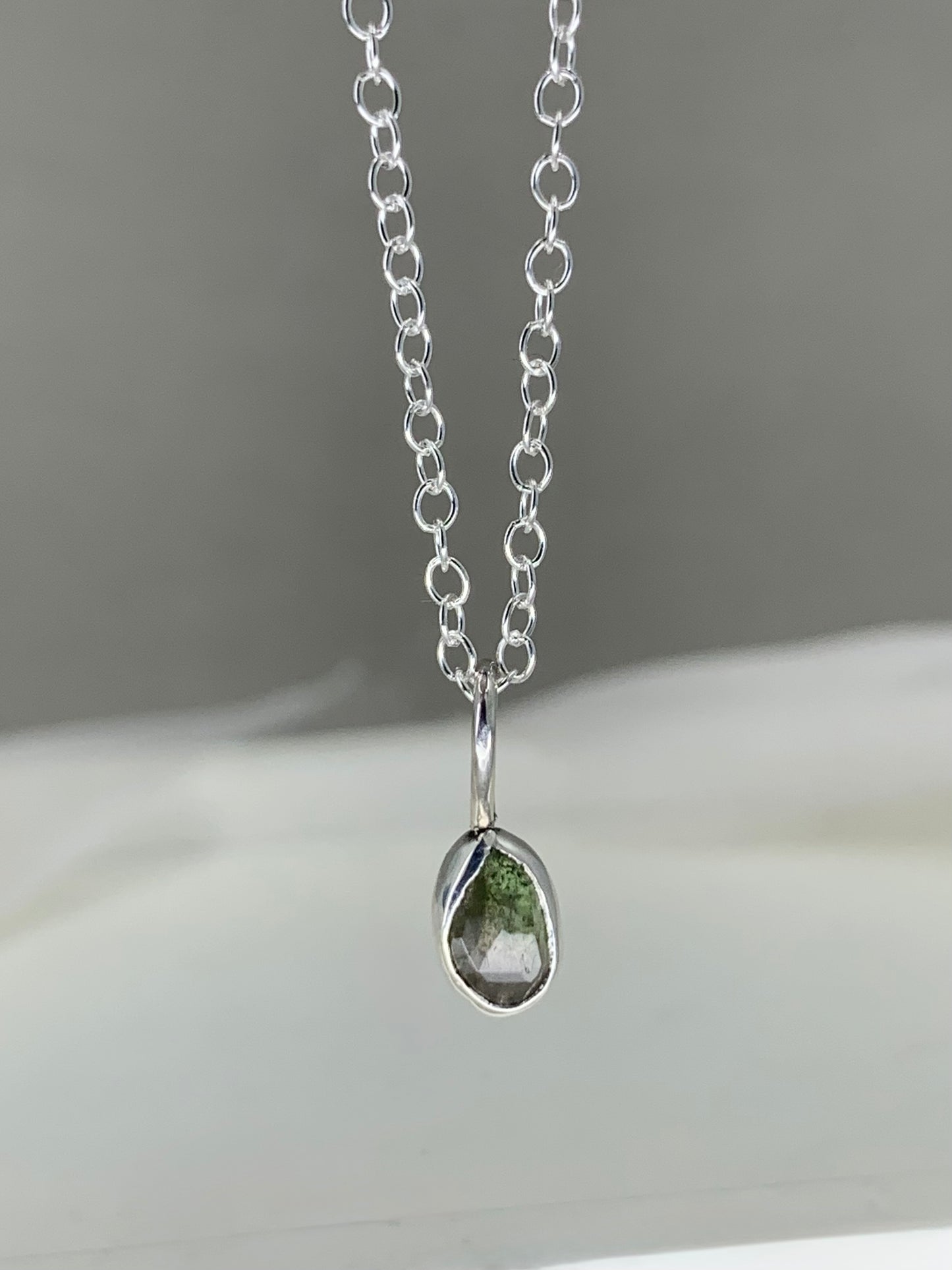 Tourmaline sterling silver pendant