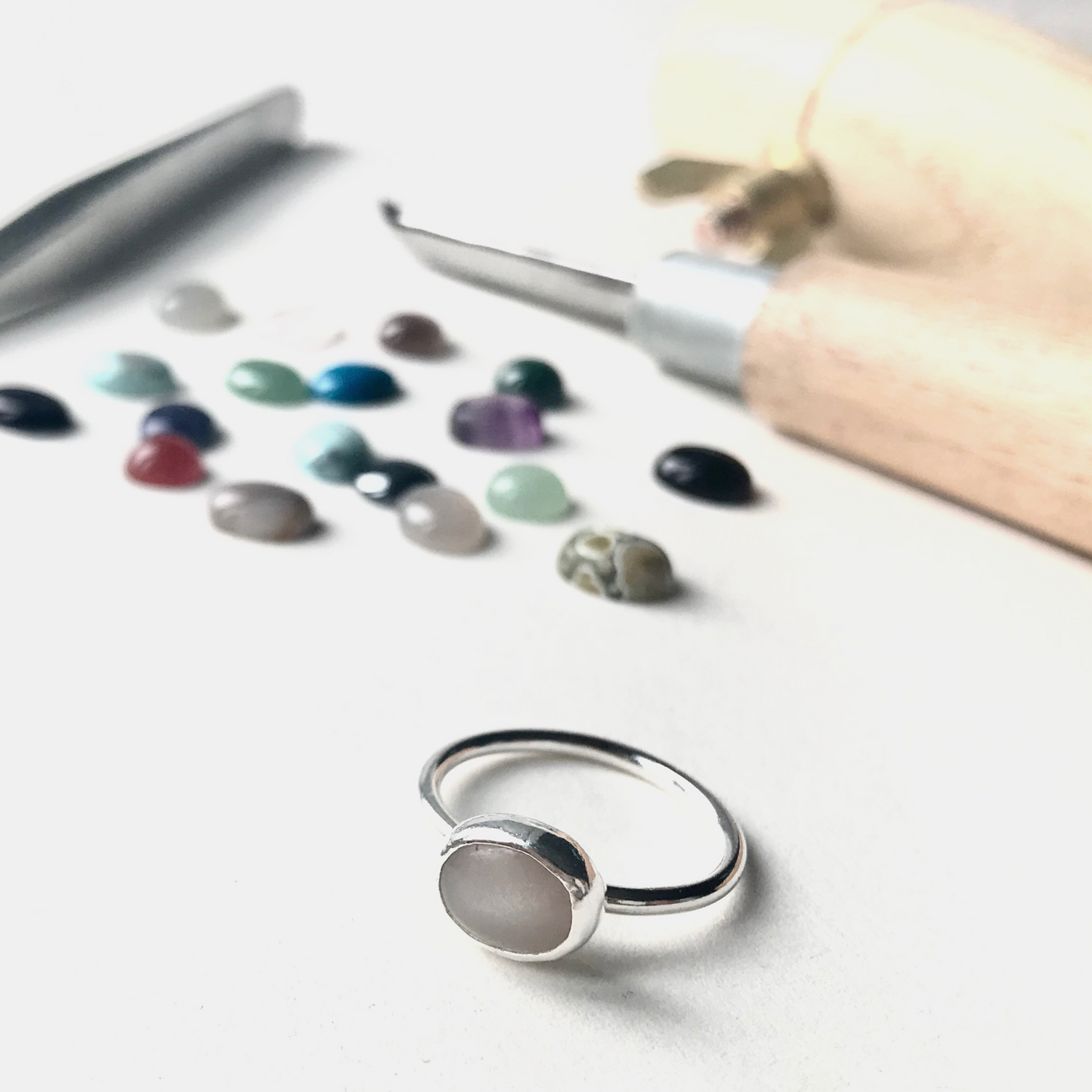 silver bezel ring workshop