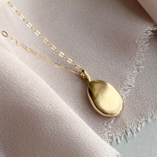 Gold Shilling Organic Recycled 9ct Solid Gold Necklace